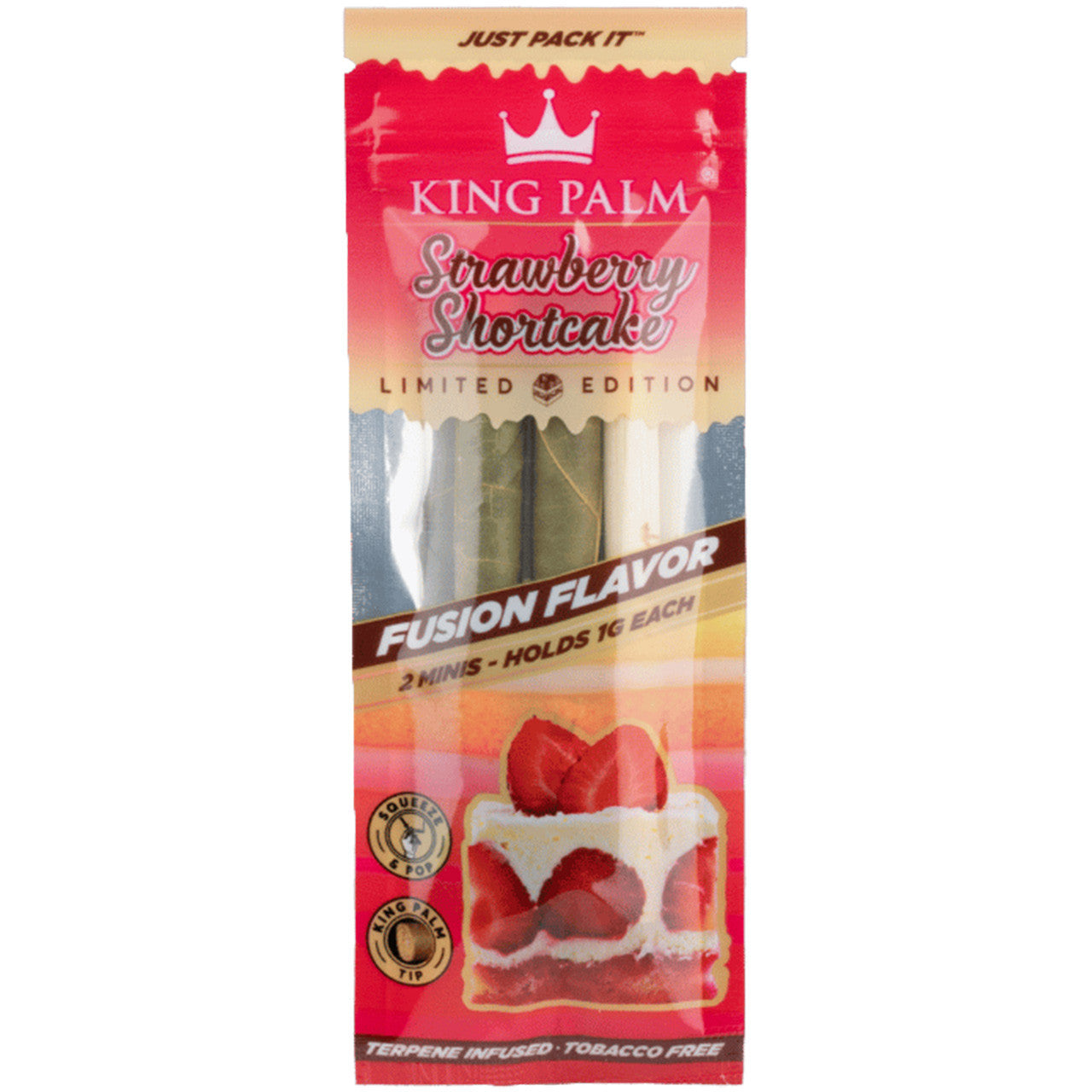 Elevate Your Smoking Experience with King Palm Strawberry Shortcake 1g 2ct Pack from Best Smoke Shop