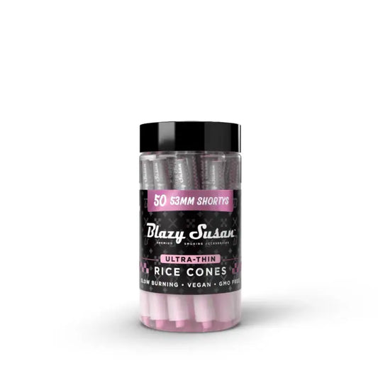 Elevate Your Smoking Experience with Blazy Susan Ultra Thin Rice Cones 53mm Shortys
