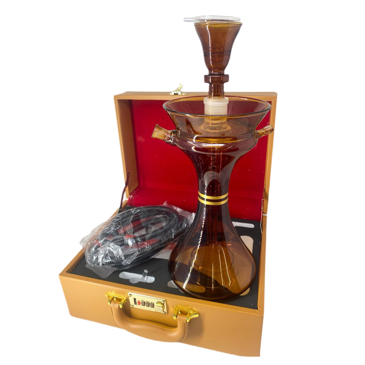 Hookah Suit Case Orange Glass