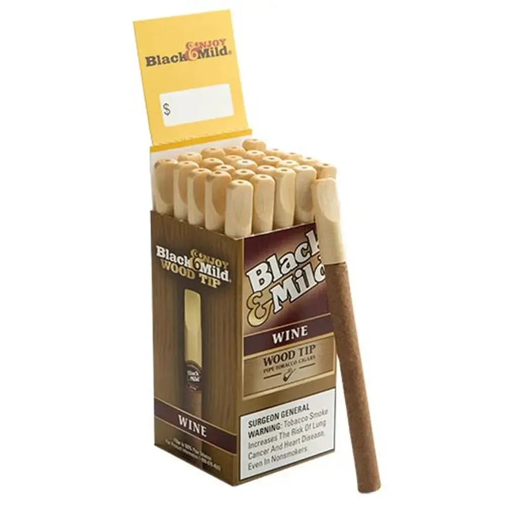 Black & Mild Cigarillos 1 Count Wood Wine