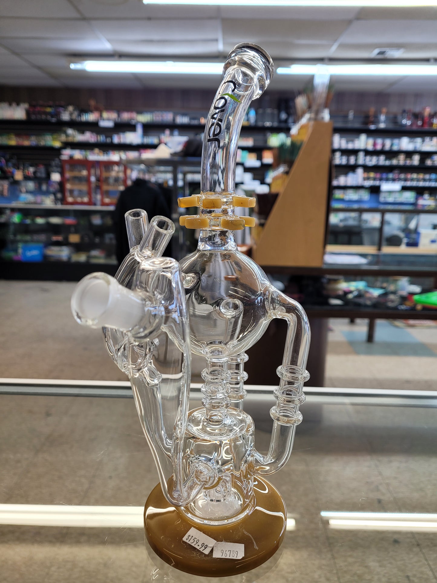 Waterpipe 12" Clover Glass Mix Color