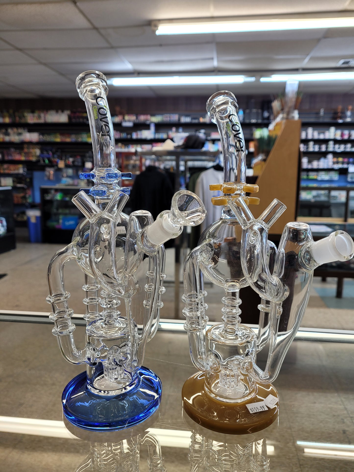 Waterpipe 12" Clover Glass Mix Color