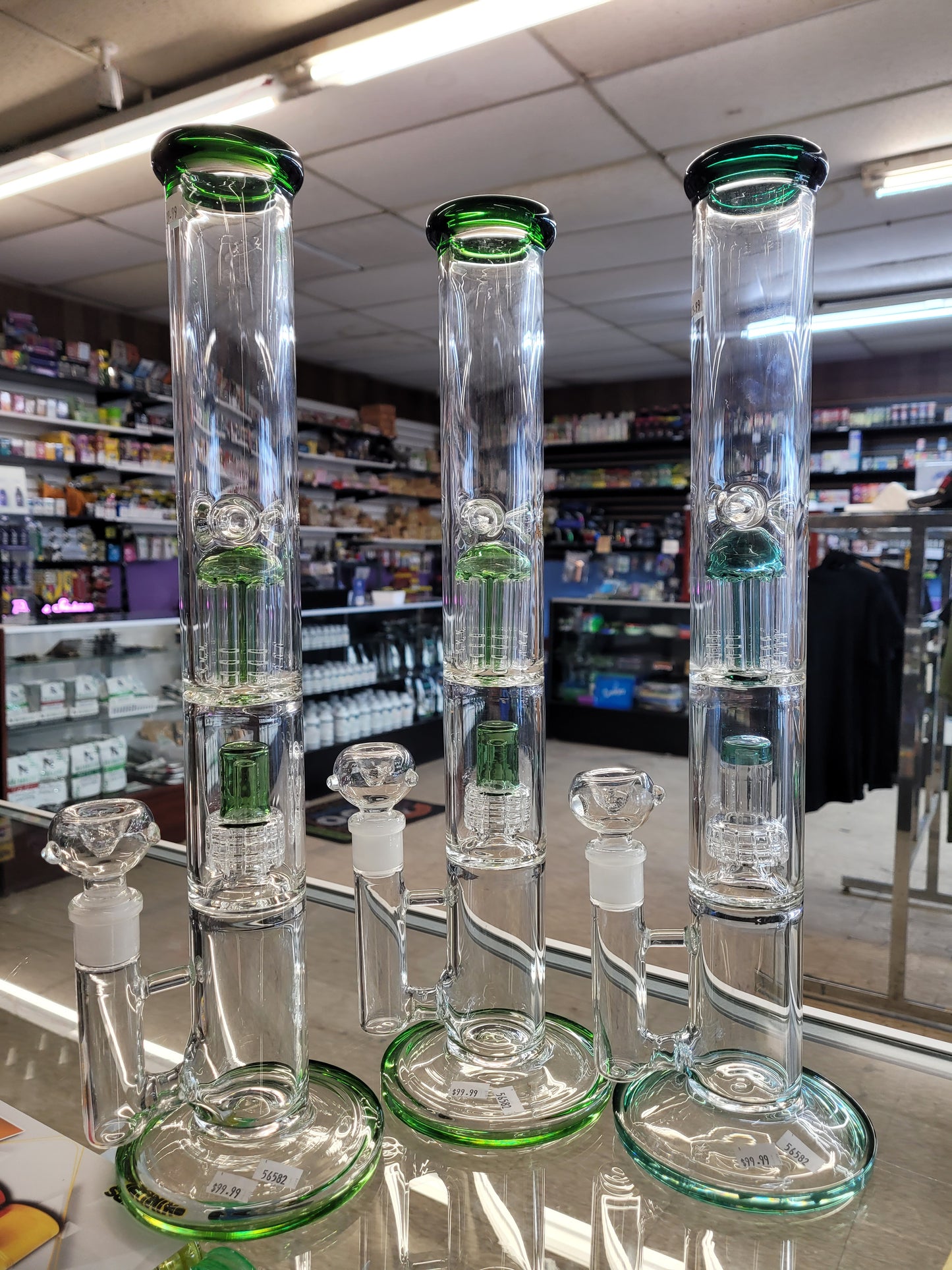 Waterpipe 17" Double Tree / Matrix Perc Flat Base