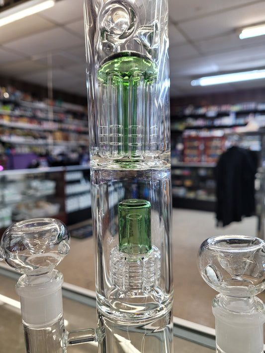 Waterpipe 17" Double Tree / Matrix Perc Flat Base