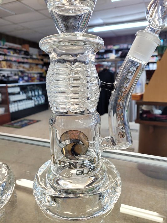 Waterpipe 16" Tsunami Glass Showerhead Turbine Grenade Black