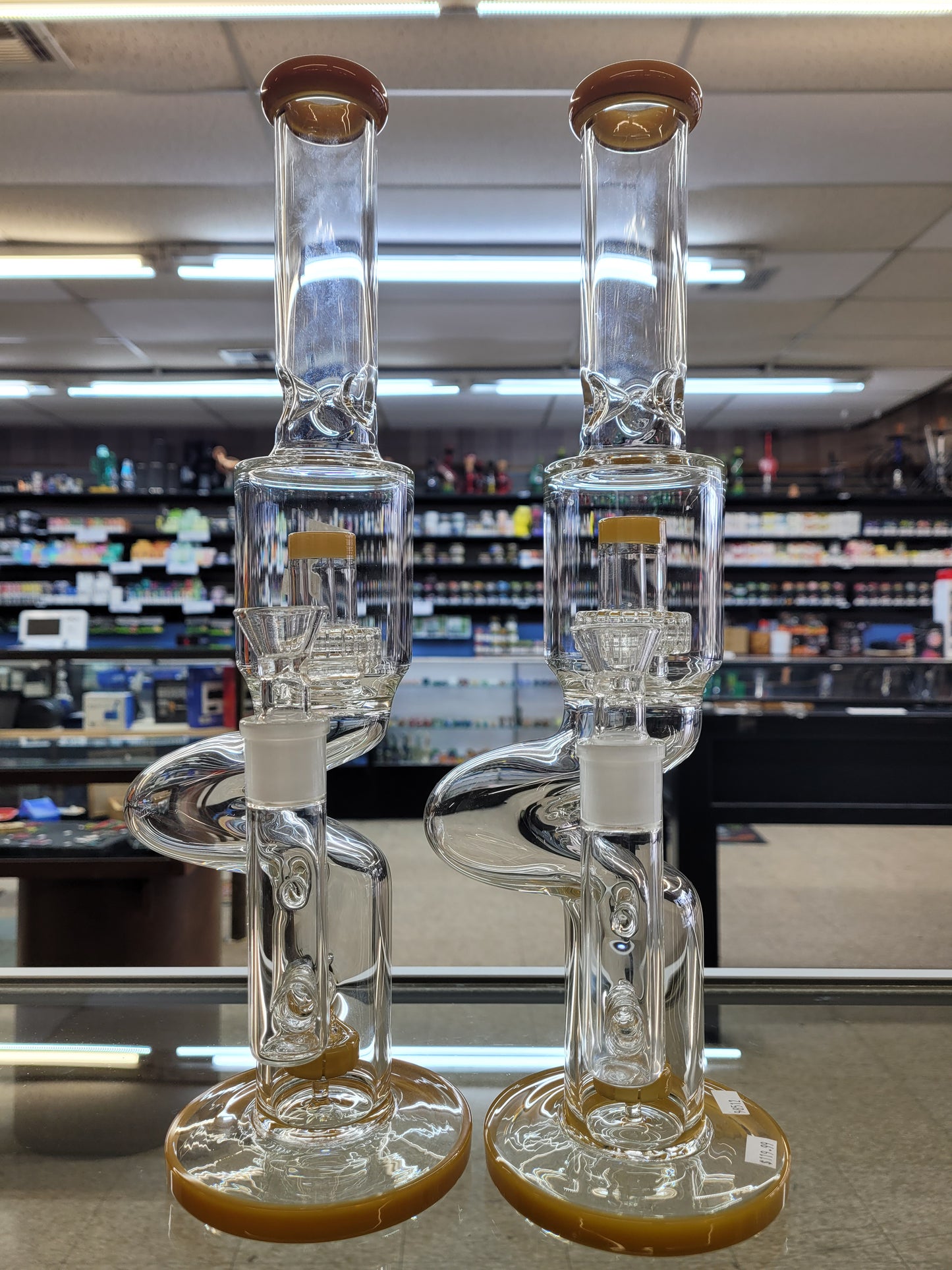 Waterpipe 16" Glass Kink Matrix Perc Mix