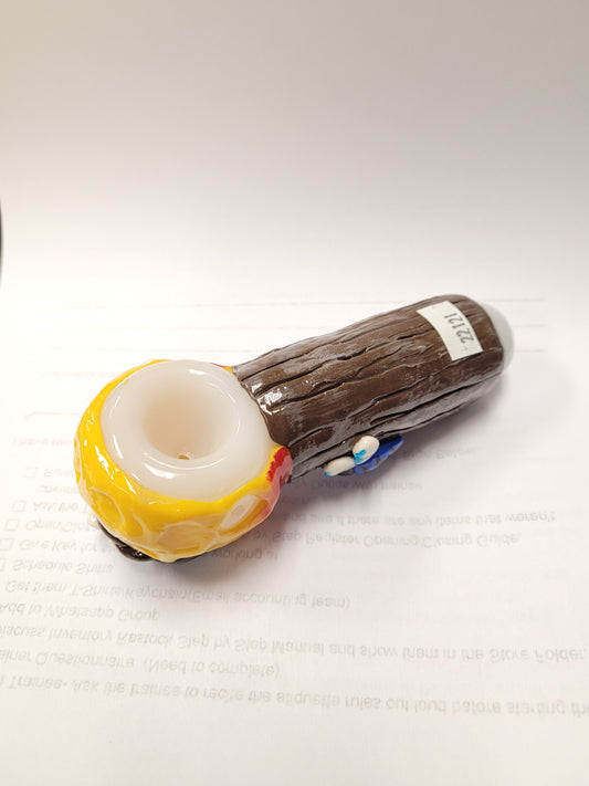 Handpipe 5" Art Deco Bee Hive Mix Color