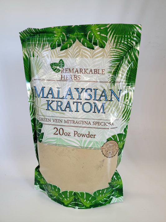 Remarkable Herbs Kratom Powder 20OZ Malaysian Green