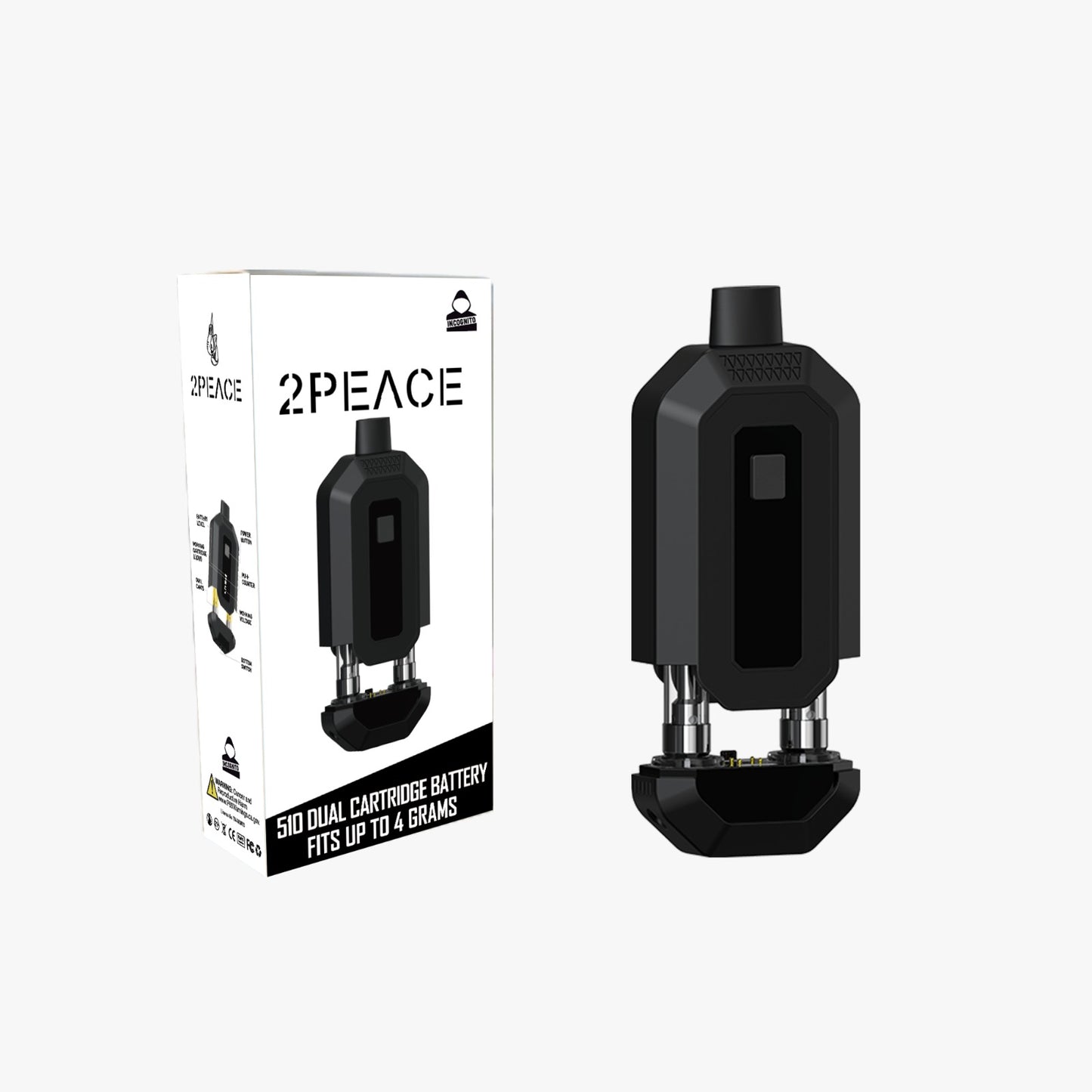Incognito 2Peace 510 Dual Vape Cart Battery