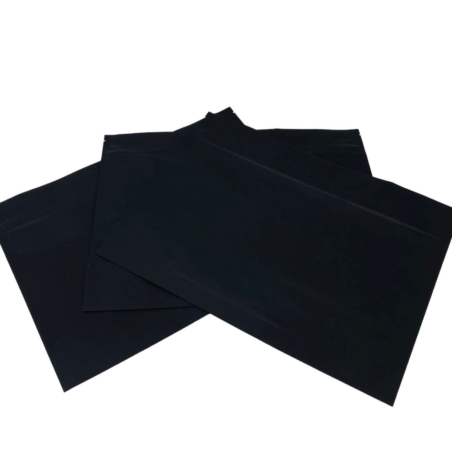 Mylar Bag 12x9 Opaque Black Double Zipper