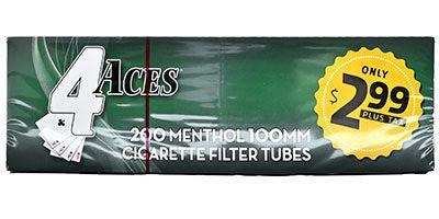 4Aces Tubes 200 Count Menthol 100MM ($2.99)