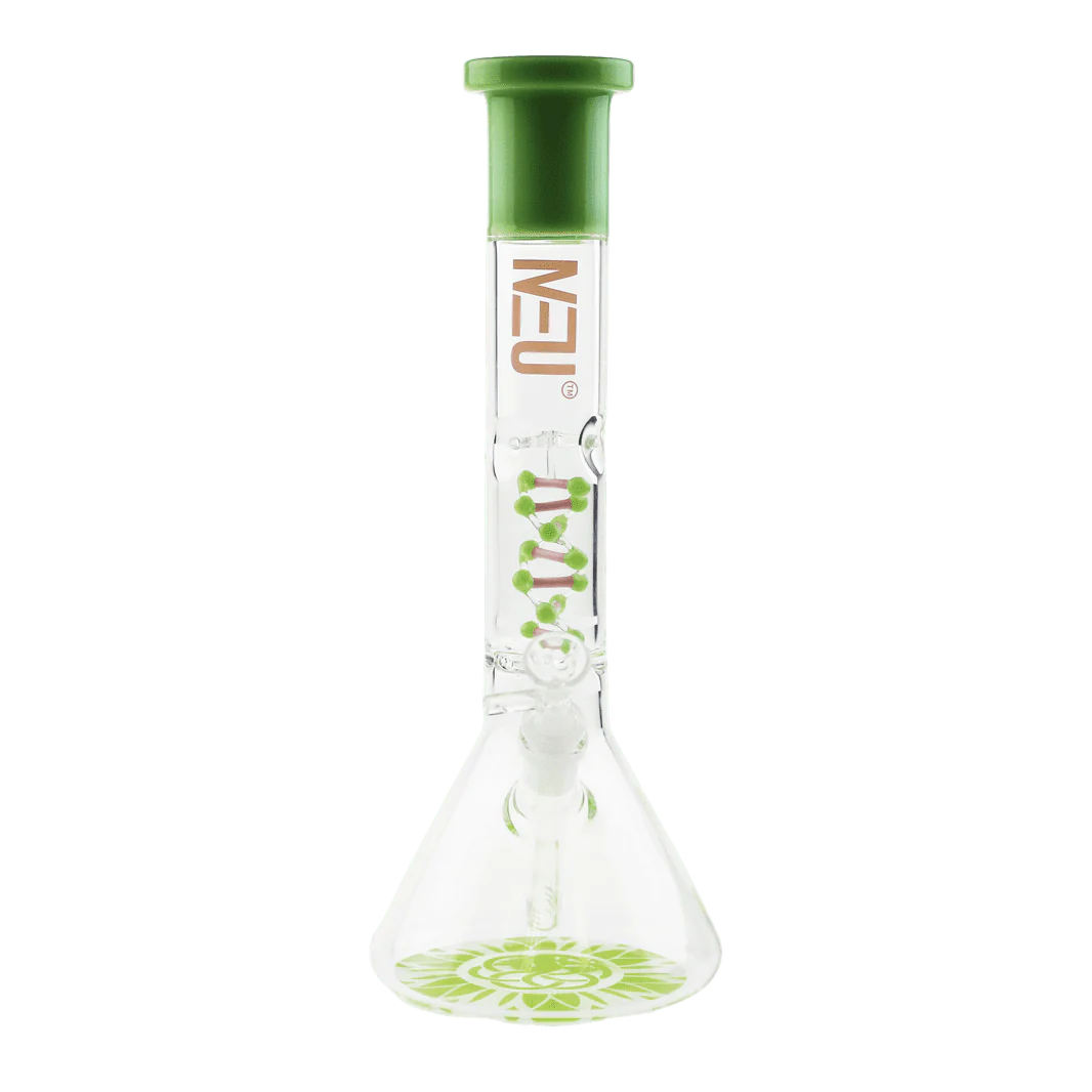 Neu Waterpipe 12" Beaker Tornado DNA Green