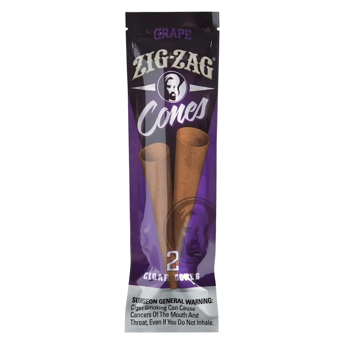 Zig Zag Cigar Cones 2 Count Grape