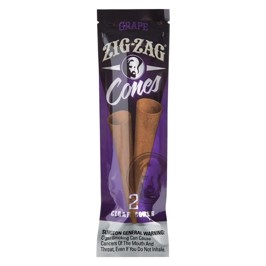 Zig Zag Cigar Cones 2 Count Grape