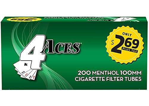 4Aces Tubes 200 Count Menthol 100MM ($2.69)