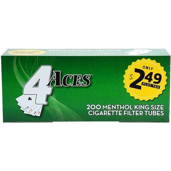 4Aces Tubes 200 Count Menthol Kings ($2.49)