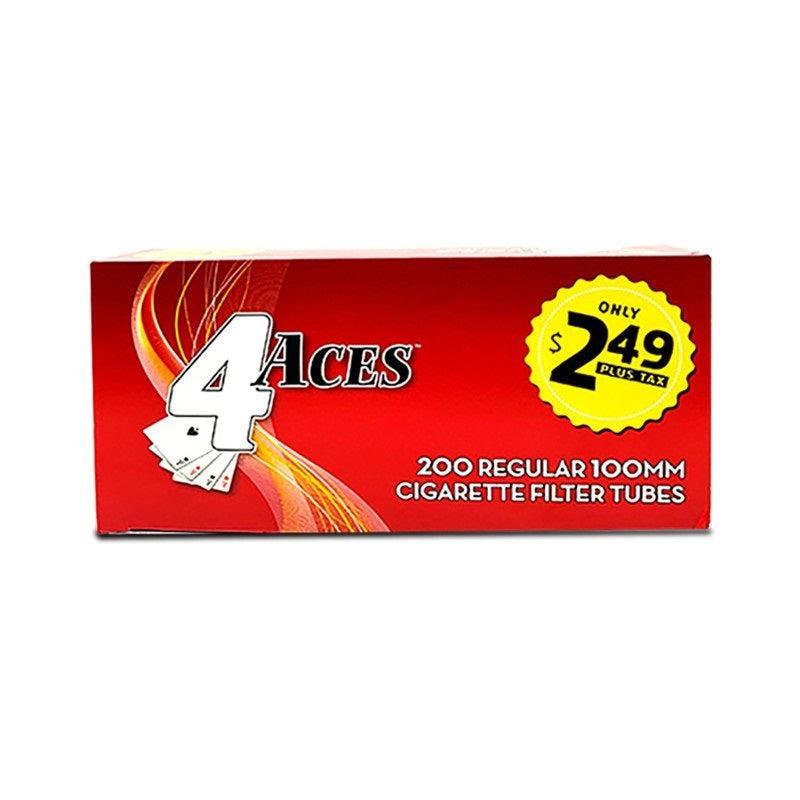 4Aces Tubes 200 Count Regular 100MM ($2.49)