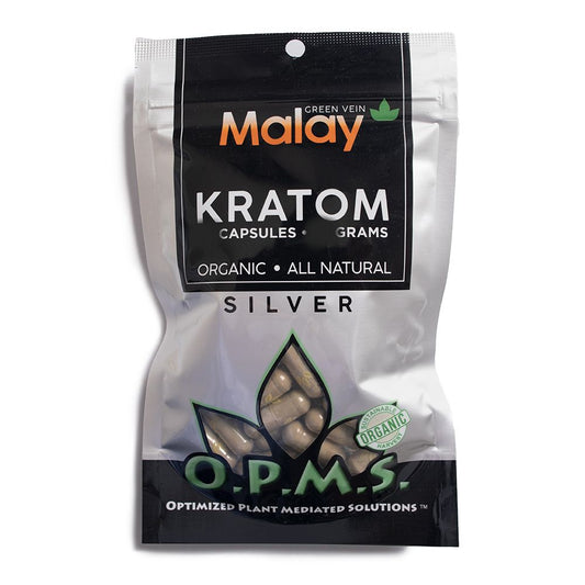 OPMS Kratom Caps 120CT Silver Malay Green