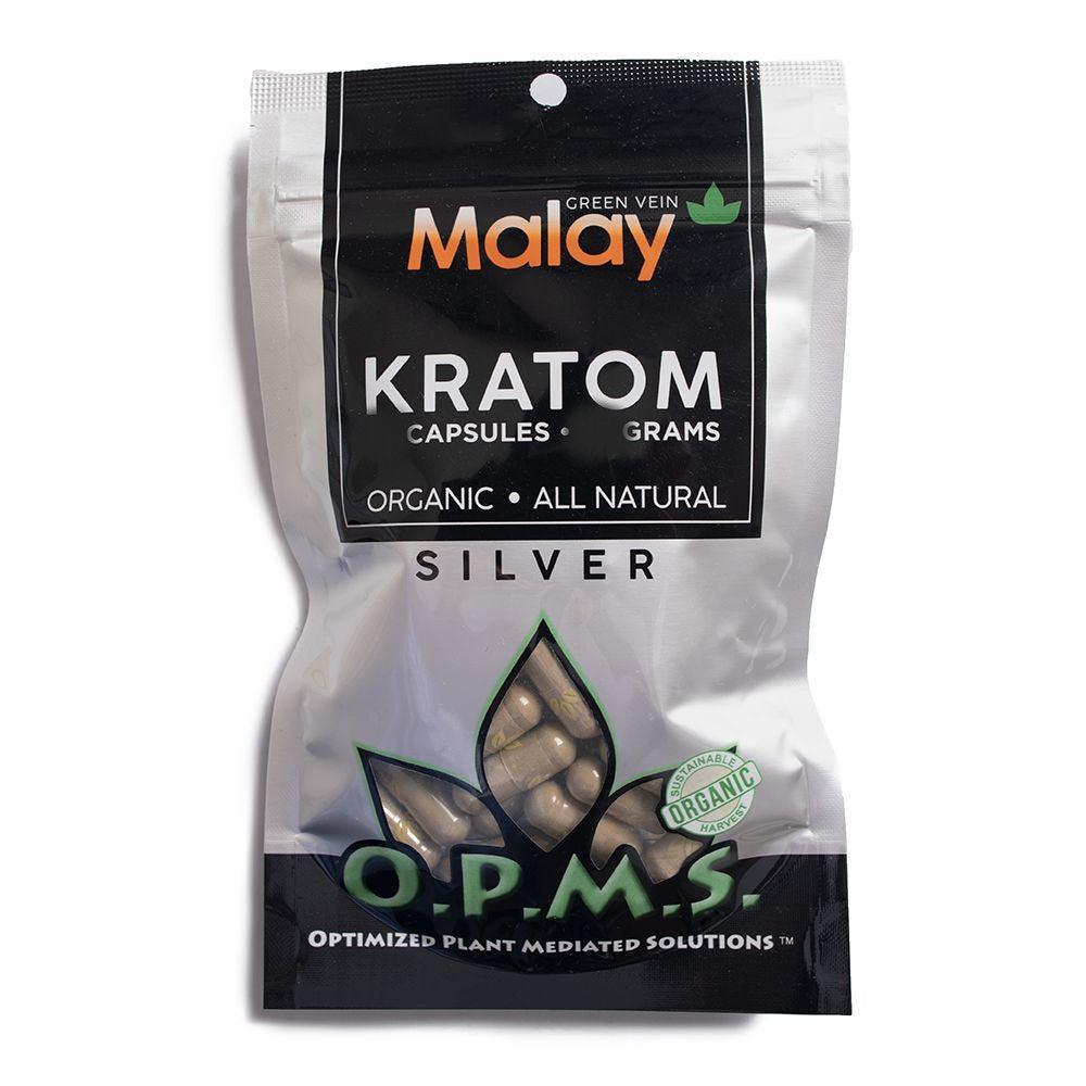 OPMS Silver Green Malay Kratom Capsules – 120 Count