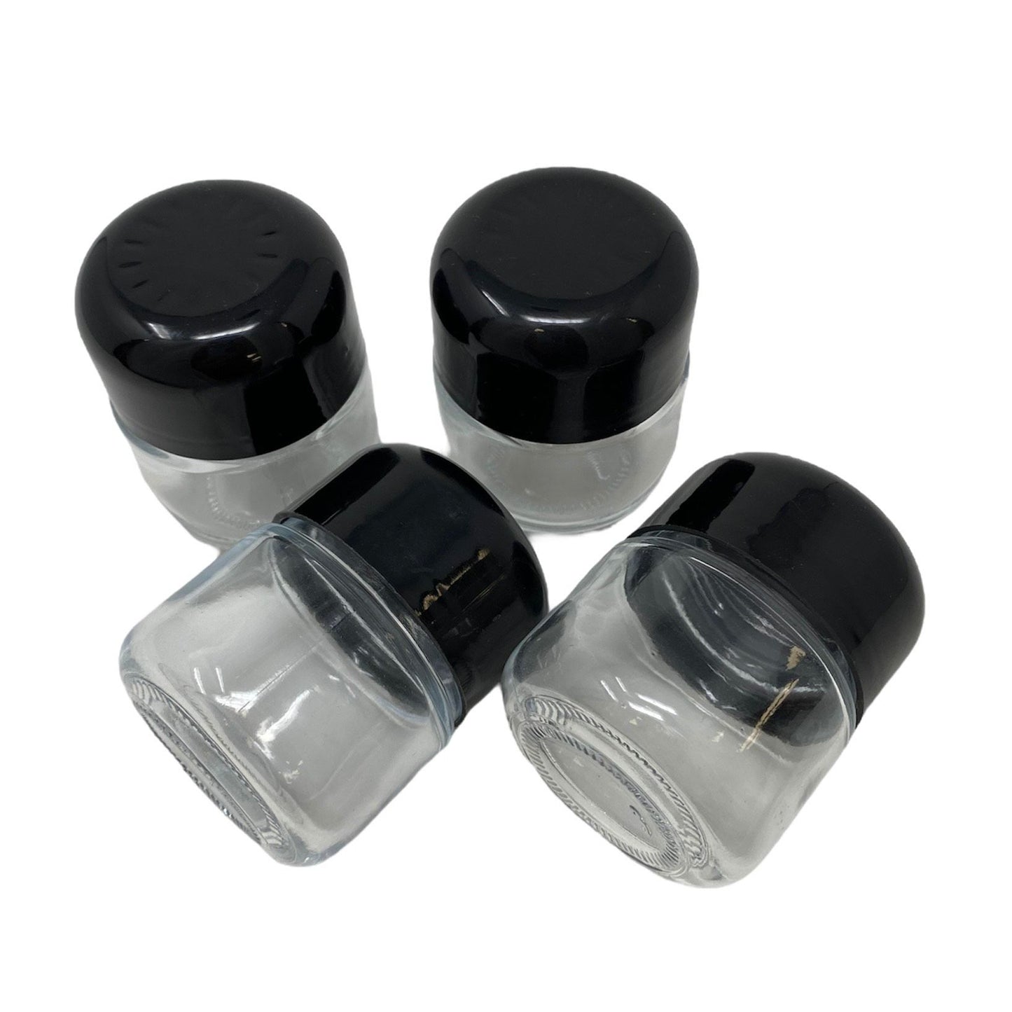 Jar 2OZ Round Clear Black