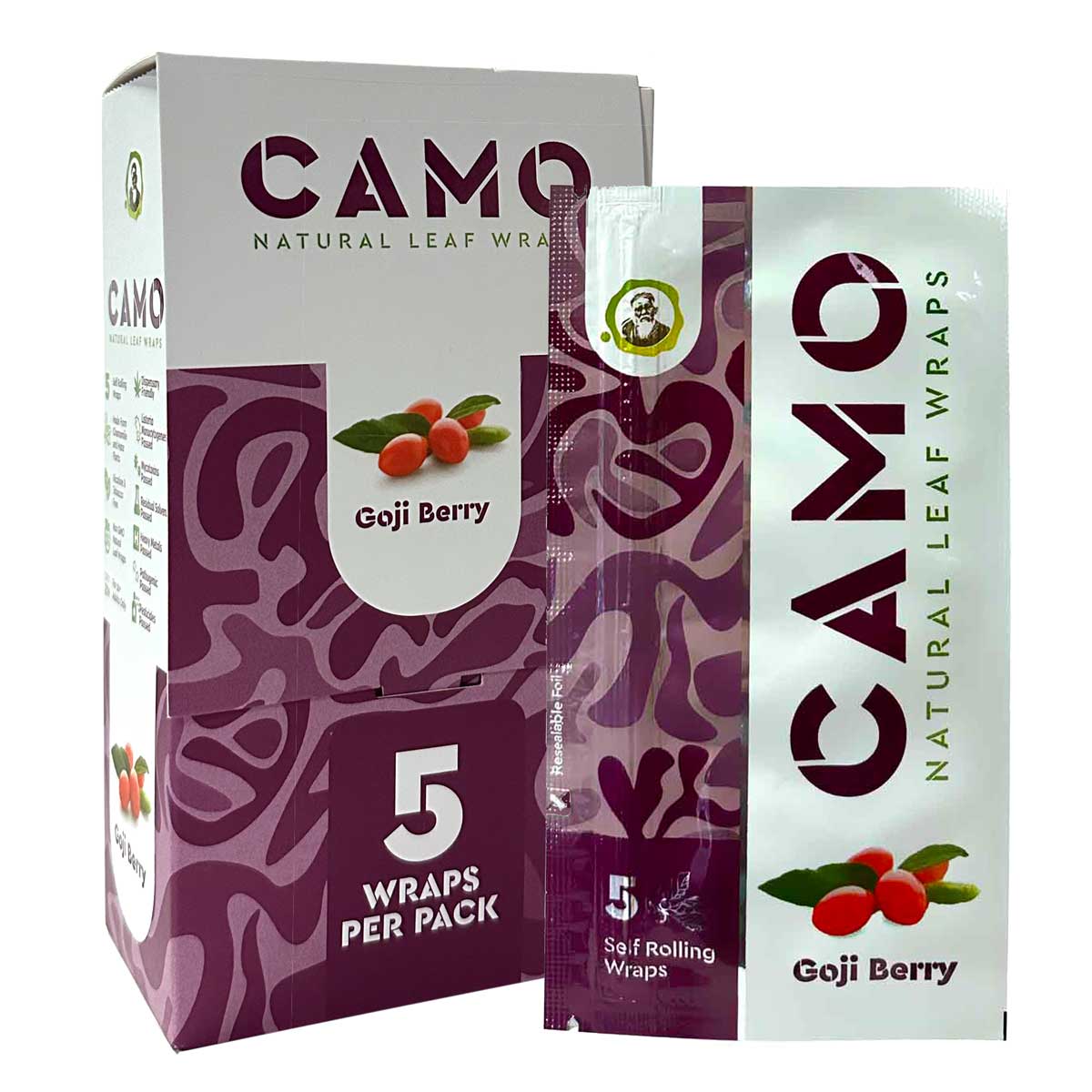 Afghan Hemp Wraps 5CT Camo Goji Berry