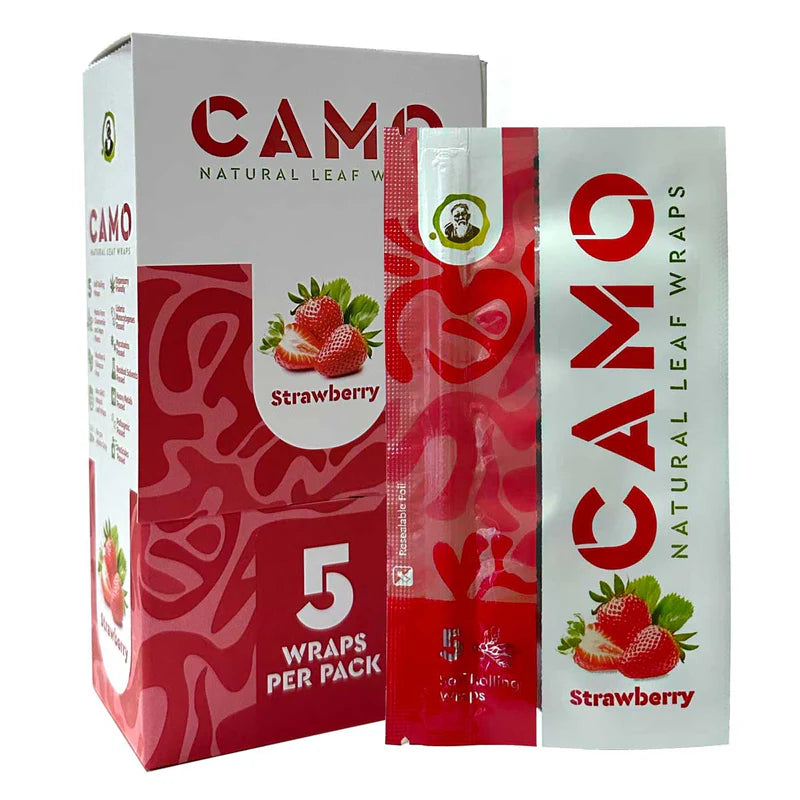 Afghan Hemp Wraps 5CT Camo Strawberry
