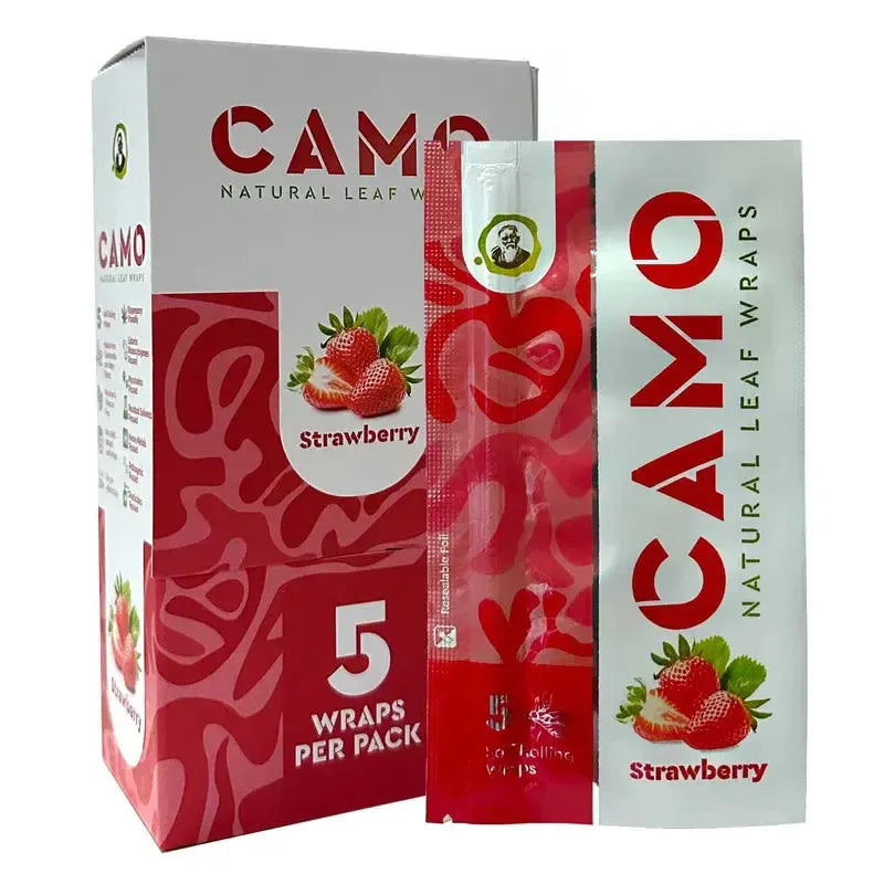 Afghan Hemp Wraps 5 Count Camo Strawberry