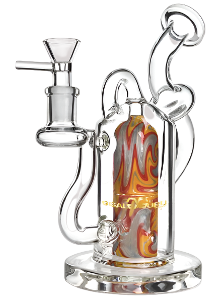 Glass Guru Waterpipe 9" Recycler Inline Perc