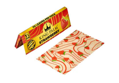 King Palm Papers Strawberry Flavored Hemp 1¼