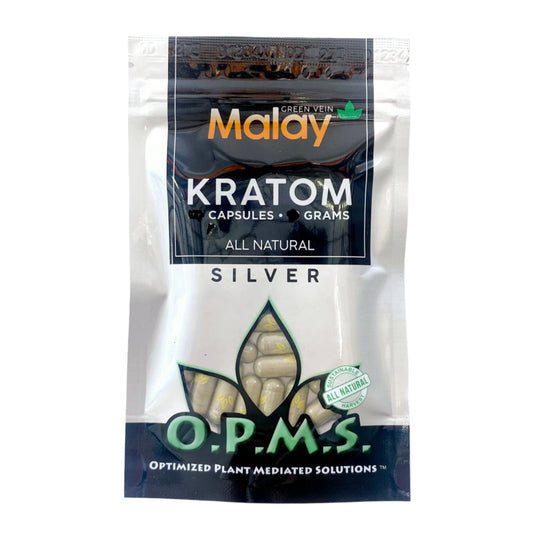 OPMS Kratom Caps 16CT Silver Malay Green