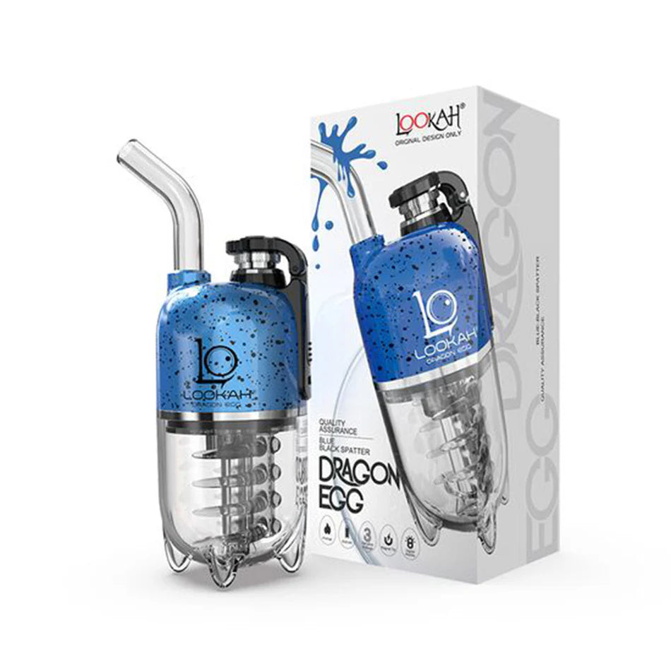Lookah Dragon Egg Blue-Black Splatter