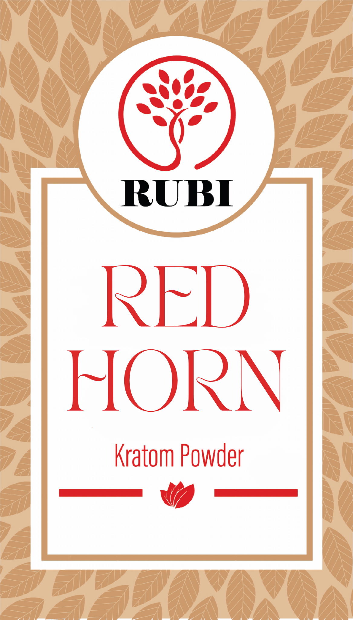 Rubi Kratom Powder Kilo Red Horn $
