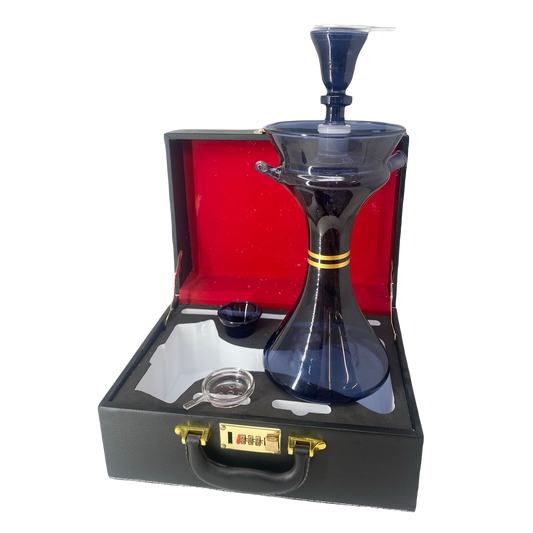 Hookah Suit Case Black Glass