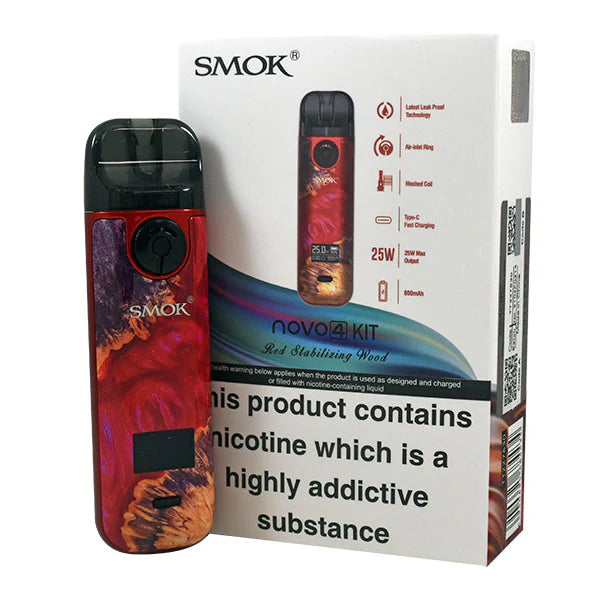 Smok Vaporizer Novo 4 Wood Red Stabilizing