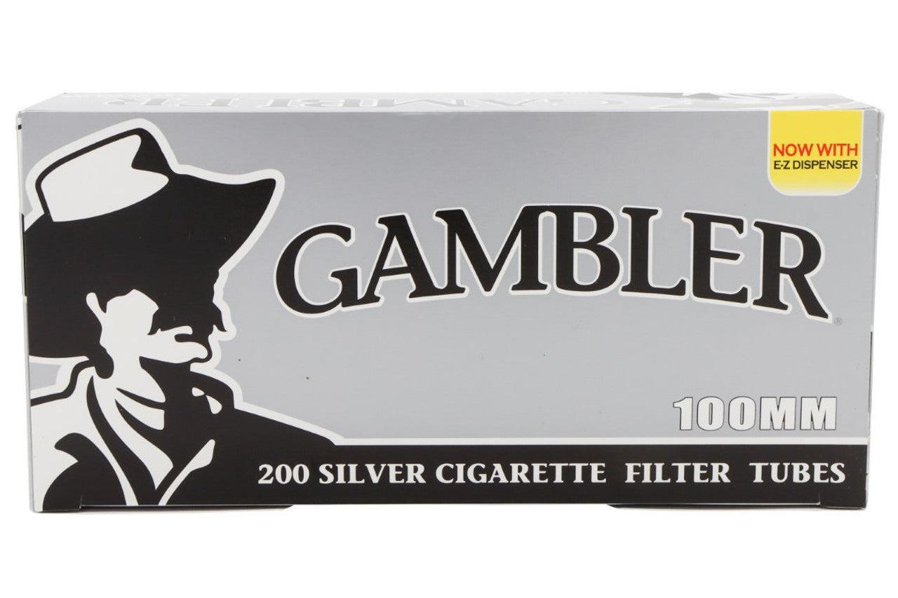 Gambler Tubes 200 Count Silver 100MM