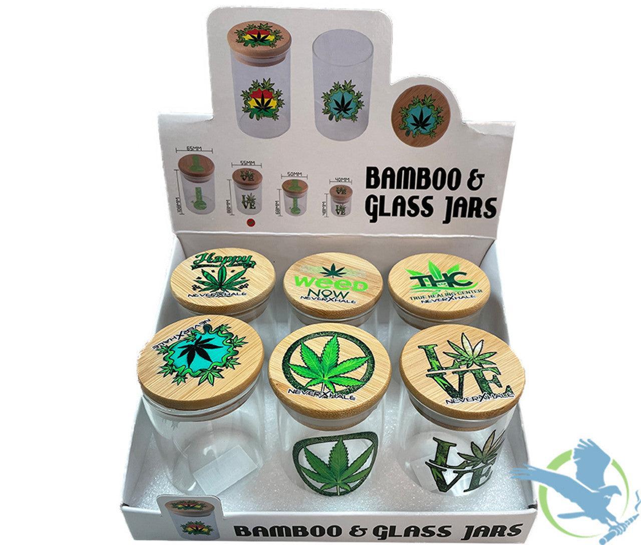 Jar 55MM Bamboo & Glass Design