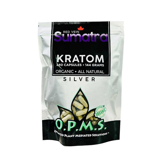 OPMS Kratom Caps 240CT Silver Red Vein Sumatra