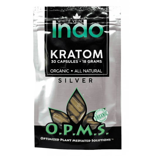 OPMS Kratom Caps 30CT Silver White Vein Indo