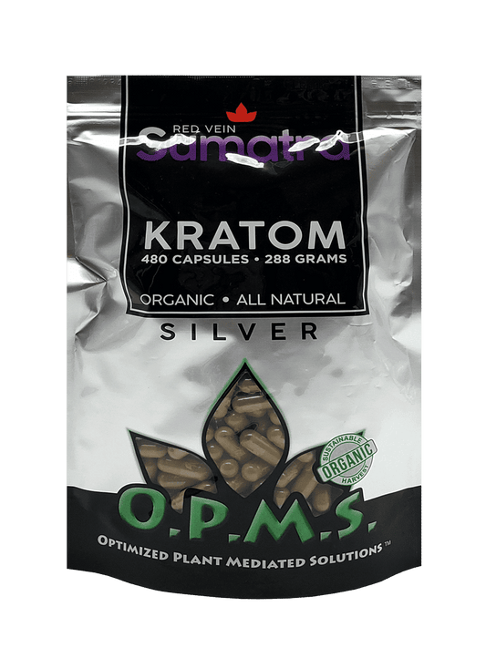 OPMS Kratom Caps 480CT Silver Red Vein Sumatra