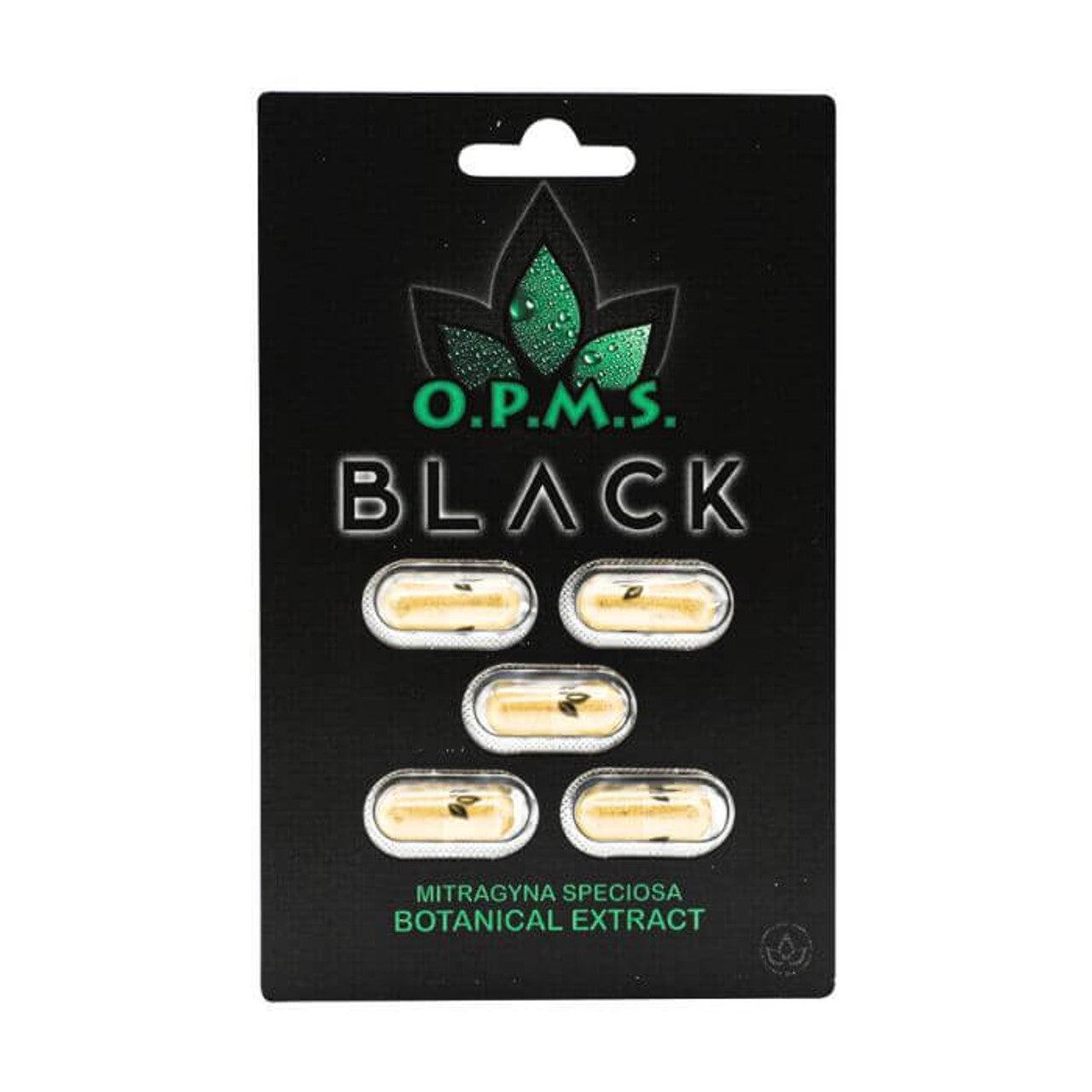OPMS Black Kratom Capsules – 5 Count