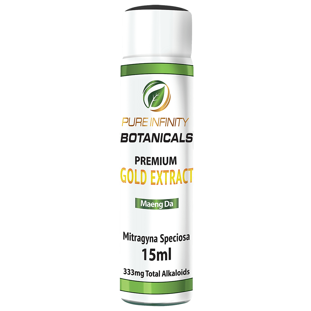 Pure Infinity Botanicals Kratom Liquid 15ML Gold Extract Maeng Da