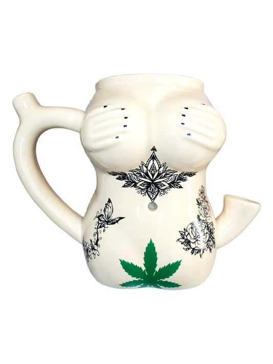 Handpipe Ceramic Mug Tattoo Girl