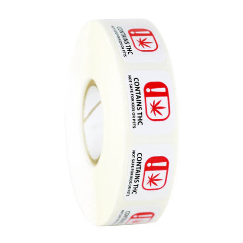 RX Label 3x2 THC Warning 500CT/1CT