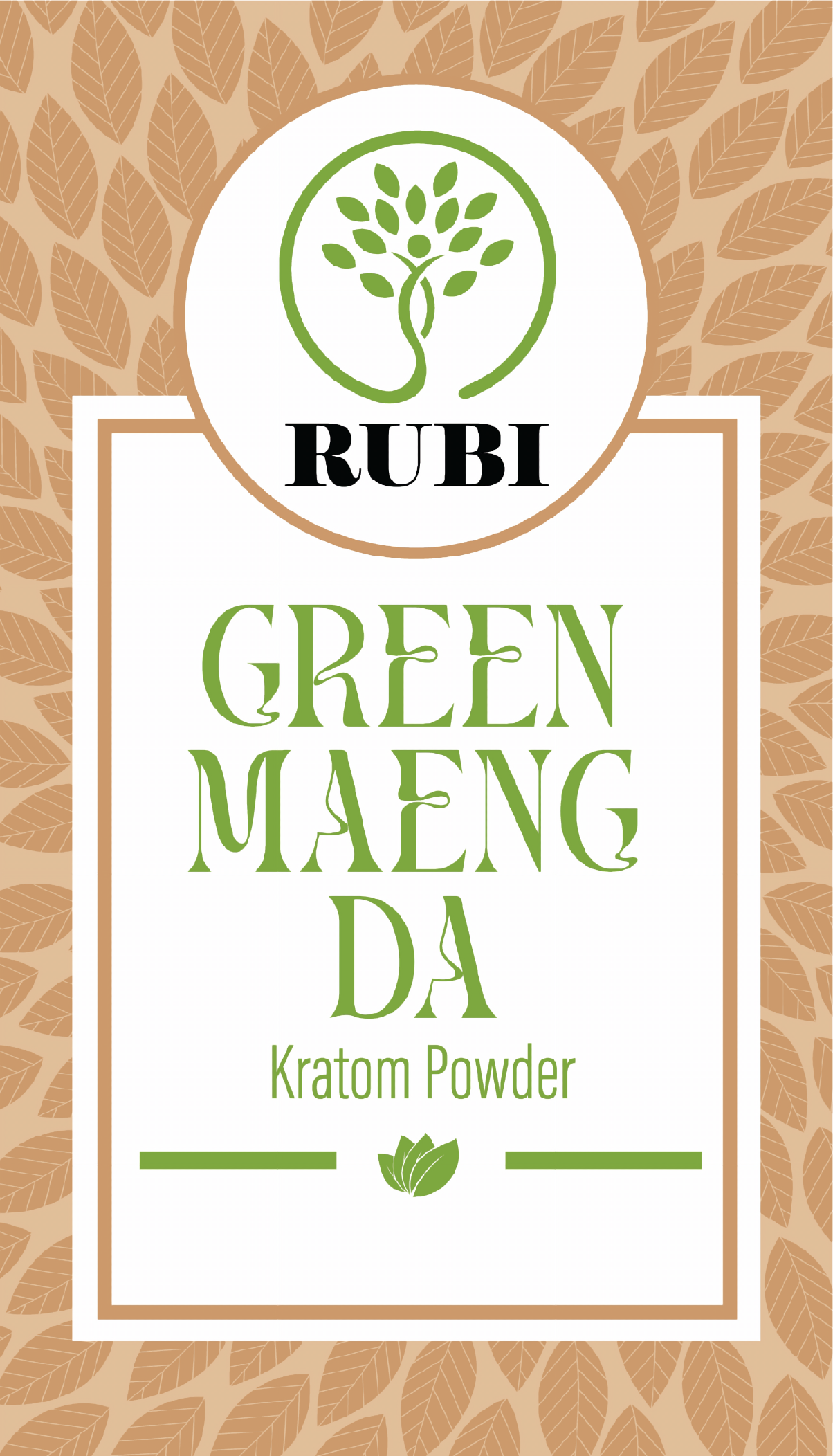 Rubi Kratom Power 1/2KG Maeng Da Green