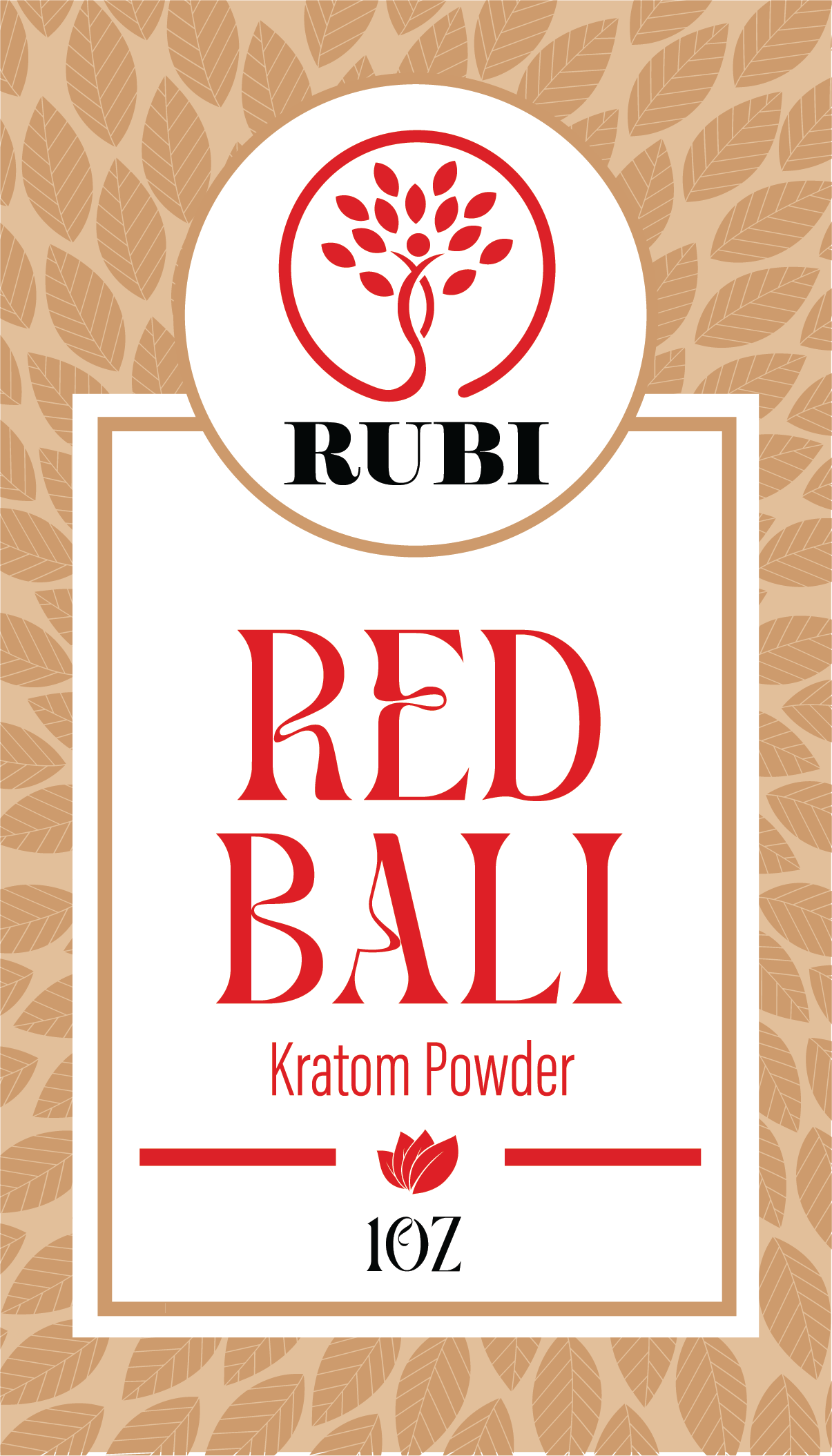 Rubi Kratom Powder 1OZ Bali Red