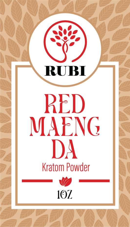 Rubi Kratom Powder 1OZ Maeng Da Red