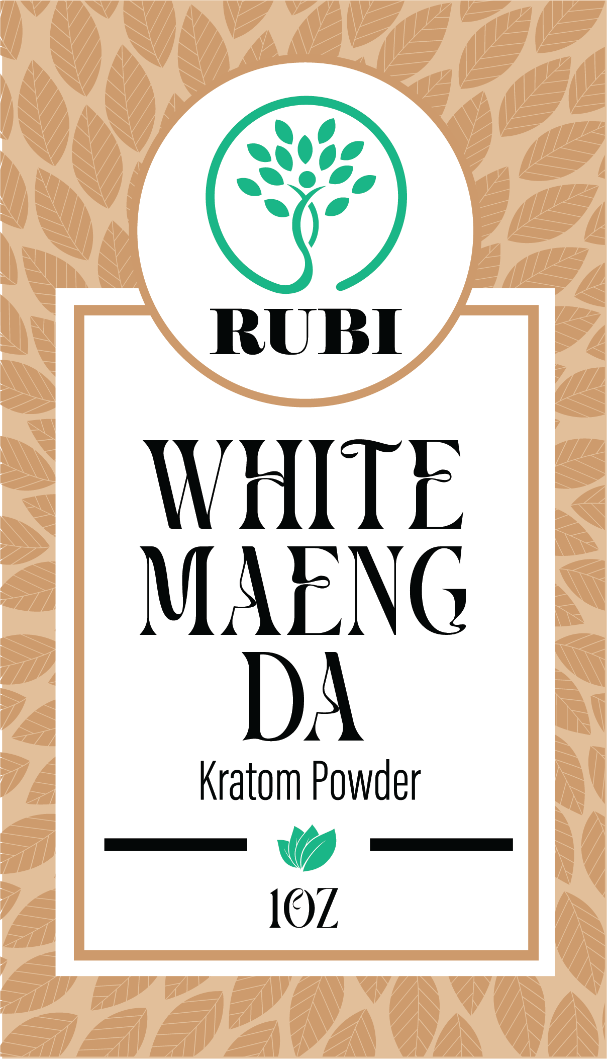 Rubi Kratom Powder 1OZ Maeng Da White