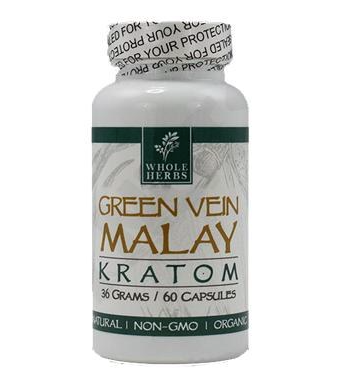 Whole Herbs Kratom Caps 60CT Malay Green