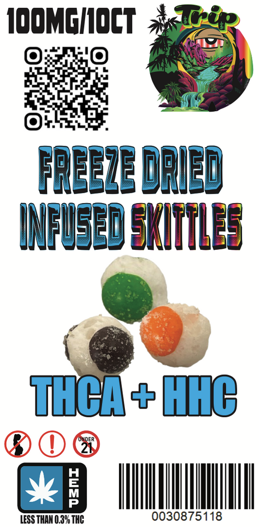 TRIP Freeze Dried Candy THCA & HHC 100MG Skittles 10CT