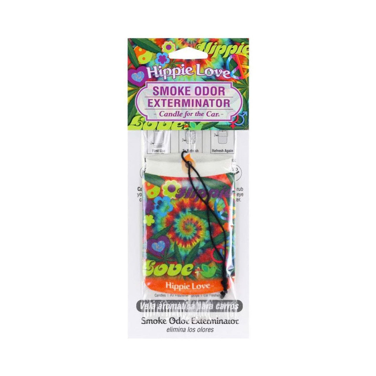 Smoke Odor Car Freshener Hippie Love